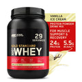 Standard Gold 2 29 Whey Powder, Optimum Protein Servings Vanilla Cream, lb, Nutrition, Ice 100%
