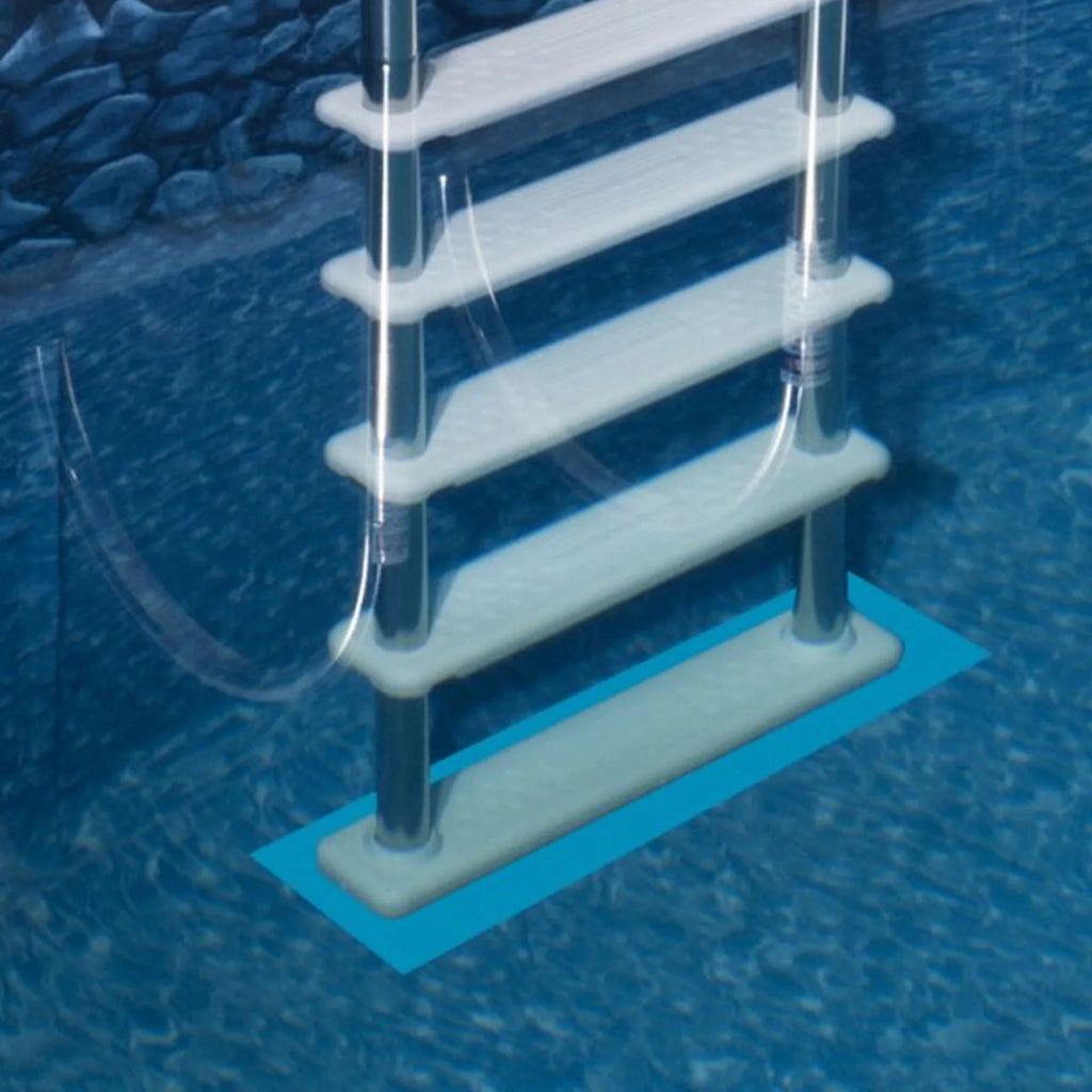 Intex 42-Inch Ladder Steel Frame + Pool Protective Pool Mat Ground Above Ladder