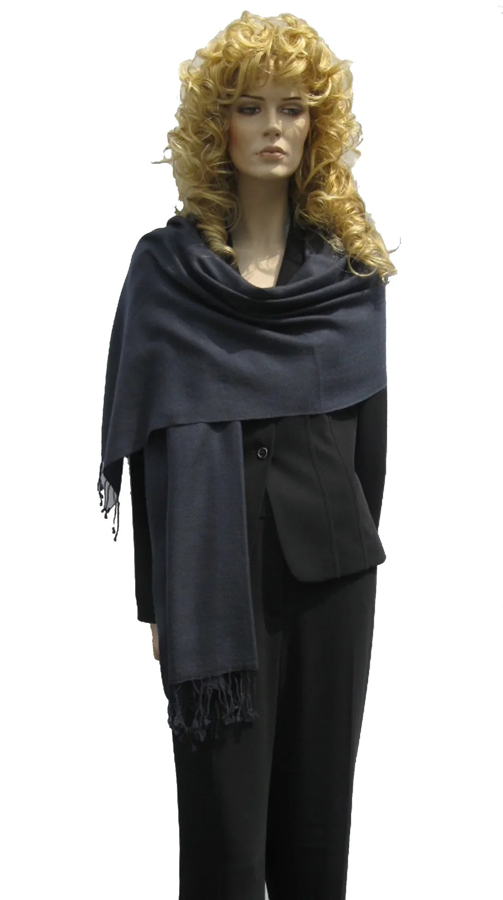 (Dark Shawl/Shawls/Scarf/Scarves/Wrap/Stole/Muffler/Cape/Ruana/Blanket/Throw/Pashmina Charcoal Scarf/Wool/Silk Shawl/Cashmere Shawl) Regular