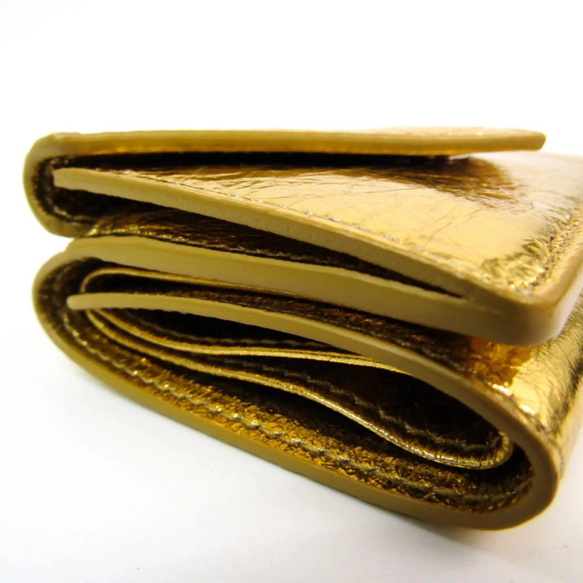 Wallet Gold 391446 Mini Lambskin Arena Papier Balenciaga Trifold