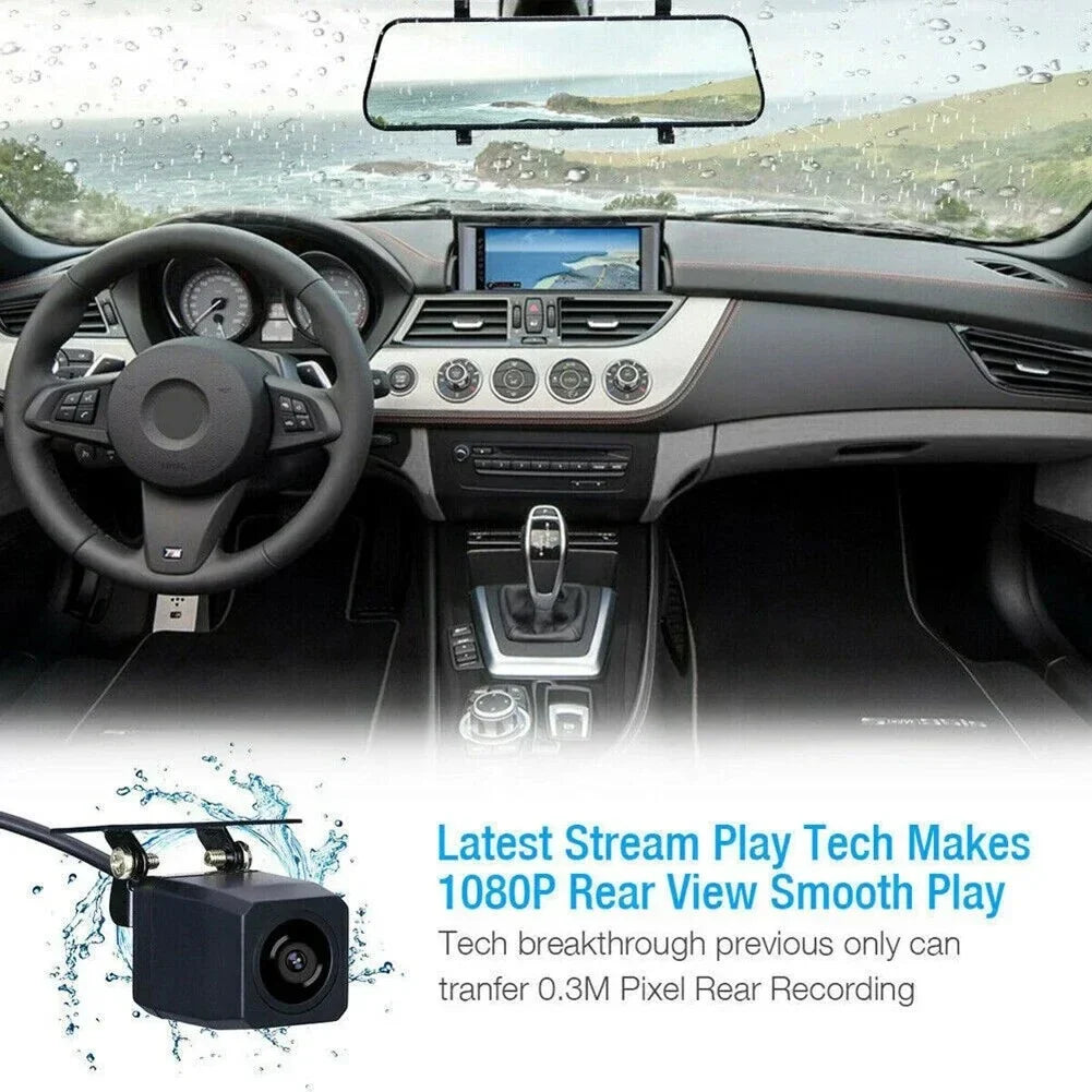 Cam Rearview Mirror Recorder Front Video Dashcam Touch Car Dual Dropshipping For Rear HD Screen 10-Inch DVR