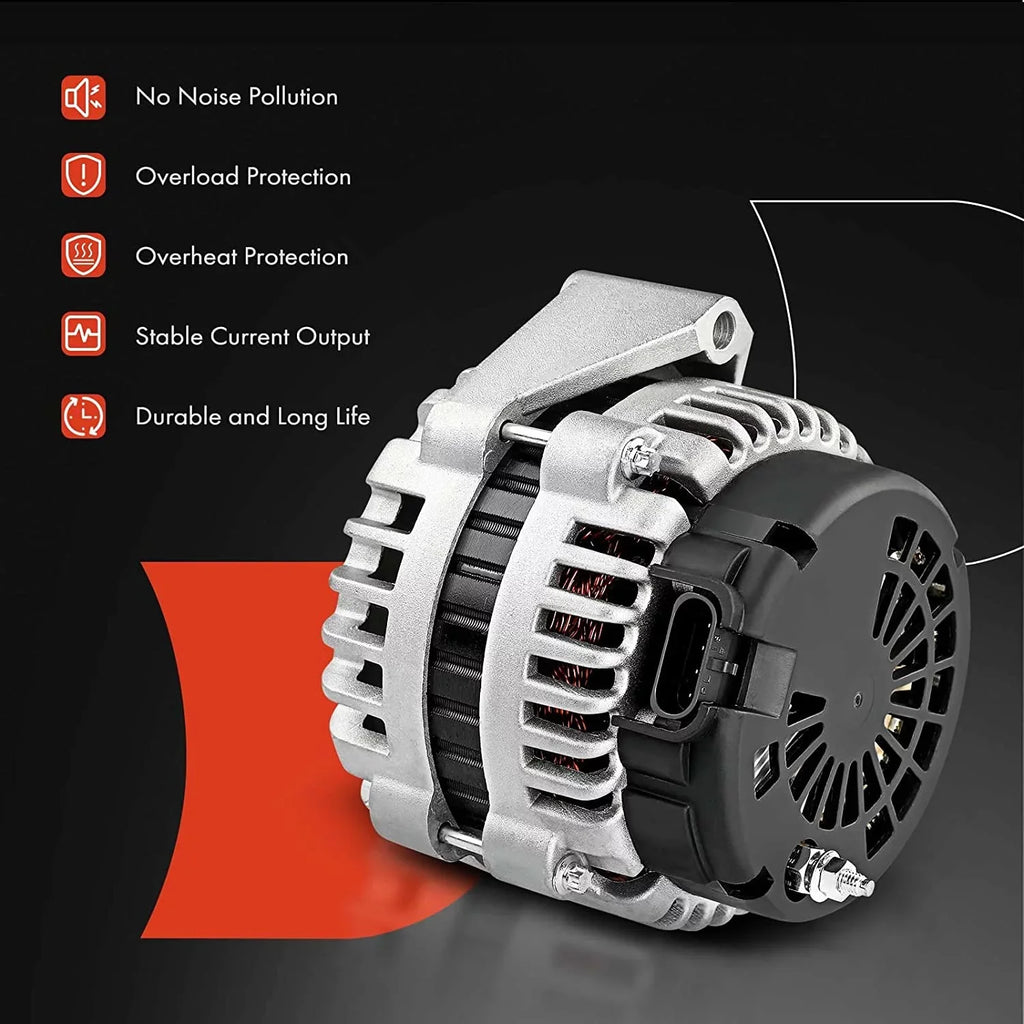 Pulley Compatible 2000-2002 12Volt 1999, 3.5L, Isuzu with Clutch 6-Groove Trooper 90Amp SLX CW V6 Alternator Acura & A-Premium