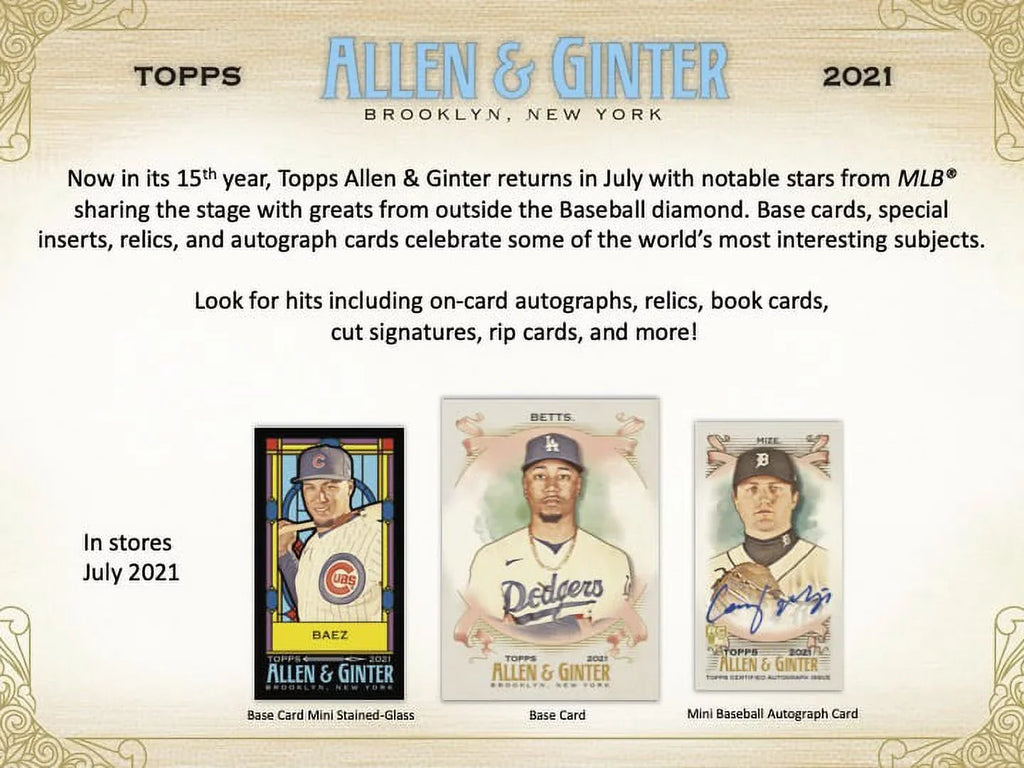Display Ginter 2021 and Box Topps Retail Allen
