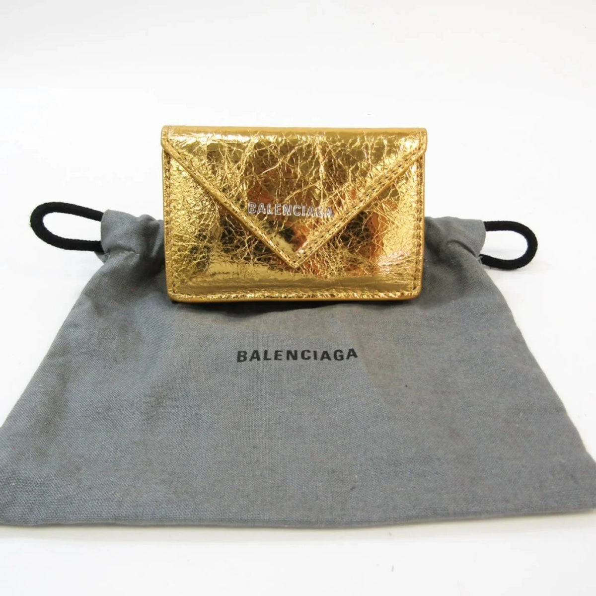 Wallet Gold 391446 Mini Lambskin Arena Papier Balenciaga Trifold