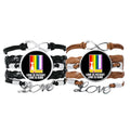 Bracelet Set Leather Love Wristband Is Strap Double Love Is Patient Kind Hand Rope