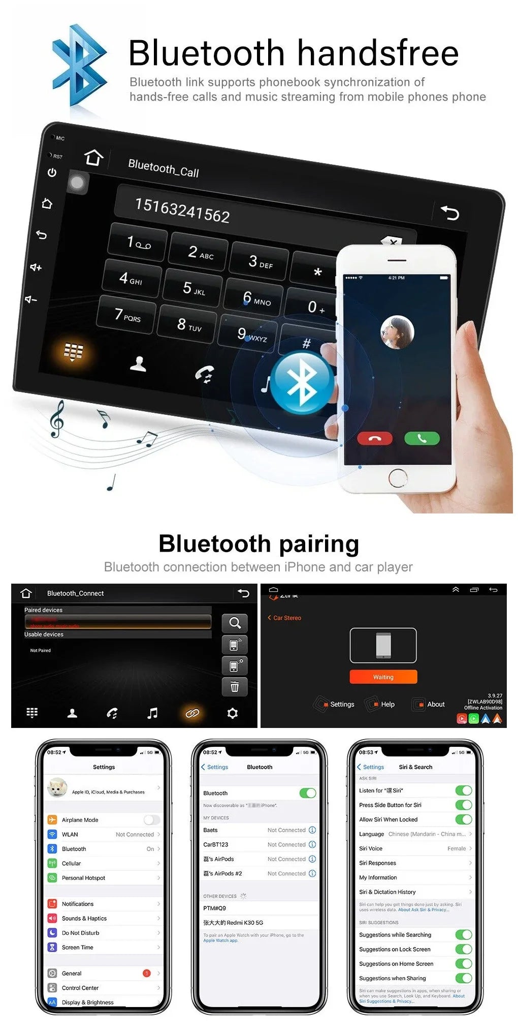 Accord Stereo Bluetooth For 2007 2003 Radio Head Car 2004 Navigation Carplay Android Din GPS Screen 12 2+32GB Honda Touch 2005 Double 2 Unit 10.1" 2006