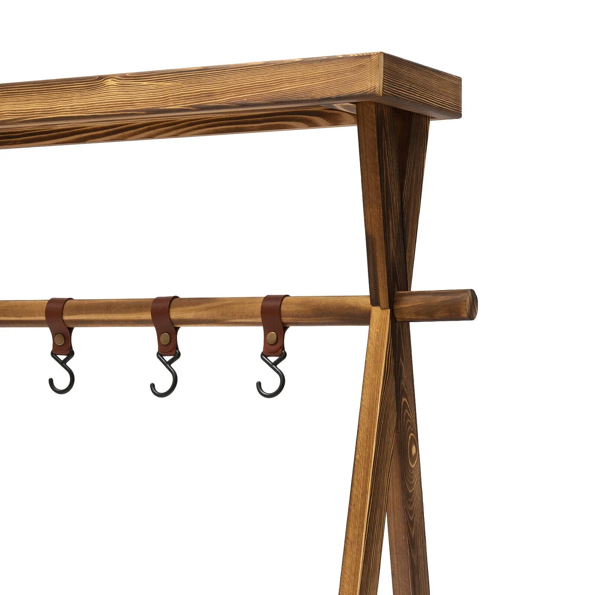 Miumaeov Portable Wooden for Shelf Picnic, Rack Table Grill Rack exterior Storage BBQ Picnic Camping,