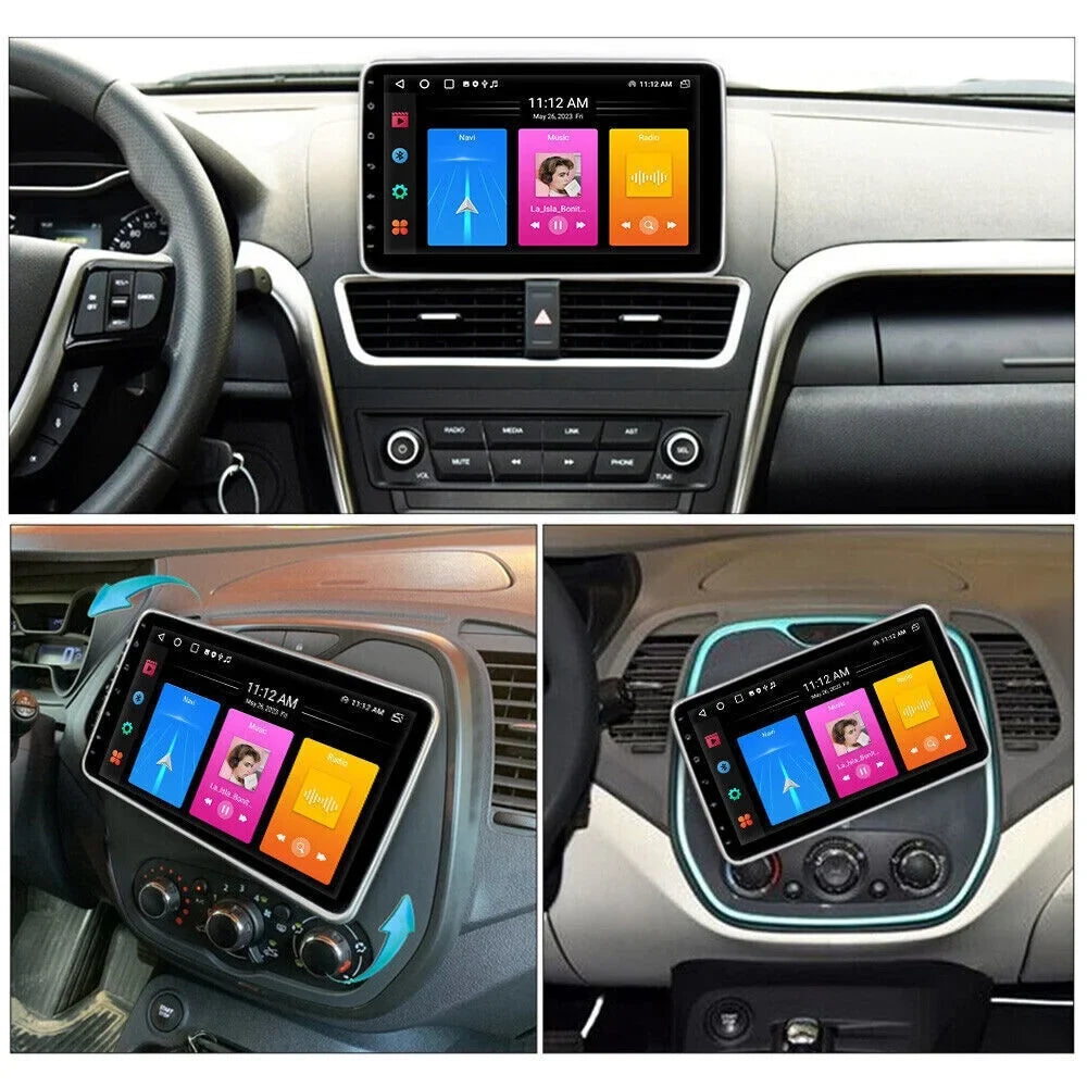 2DIN 12 Carplay 10.1" Android Double 4+32GB Car Radio Rotatable GPS Stereo