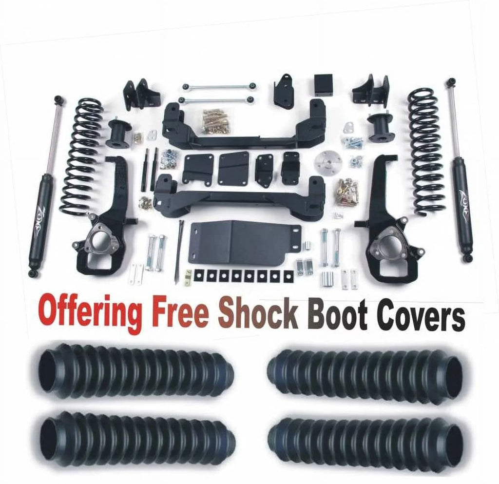 System Boot Covers Dodge 4WD With 6" 1500 D41N/ZONU3100X4 2013-2018 Free Ram Shock Suspension Fits ZoneOffRoad