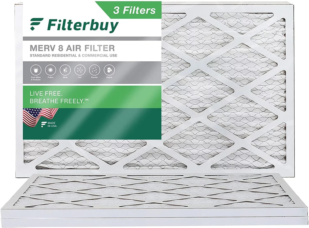 (3-Pack) MERV Filters Furnace HVAC Pleated Air Filterbuy 8 AC 16x30x1