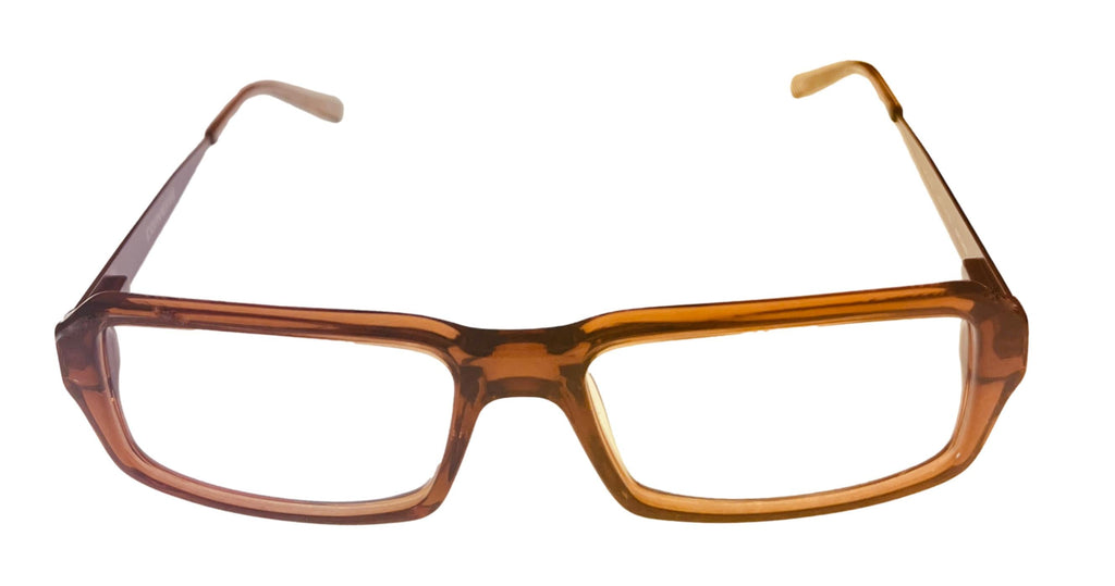 Mens Ophthalmic Frame Digital Rectangle Soft Plastic Eyeglass Brown Converse