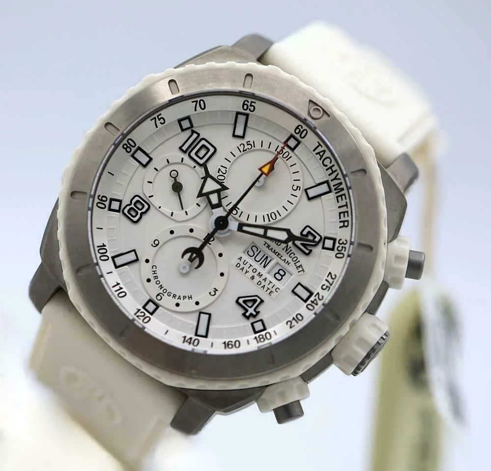 Stainless Nicolet Watch Ivory Armand Rubber Men's Steel Automatic T616B-AG-9610B