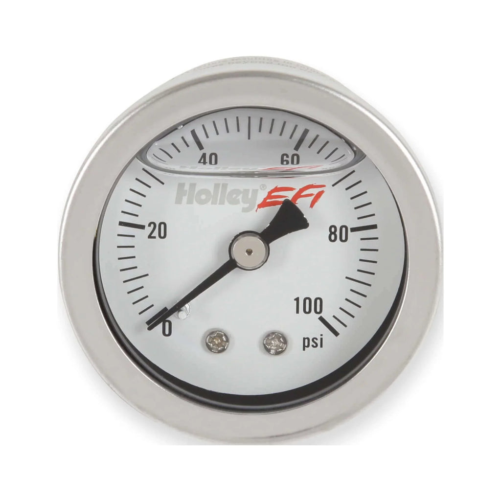 Pressure EFI Glycerin Holley inch 26-507 - - 0-100psi Fuel - 1.5 Gauge Filled