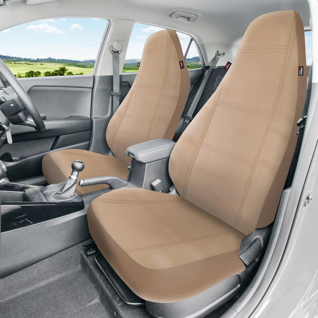 806514 Leather Dickies Prestige Car Vegan Seat Front Beige, 2 Genuine Piece Covers