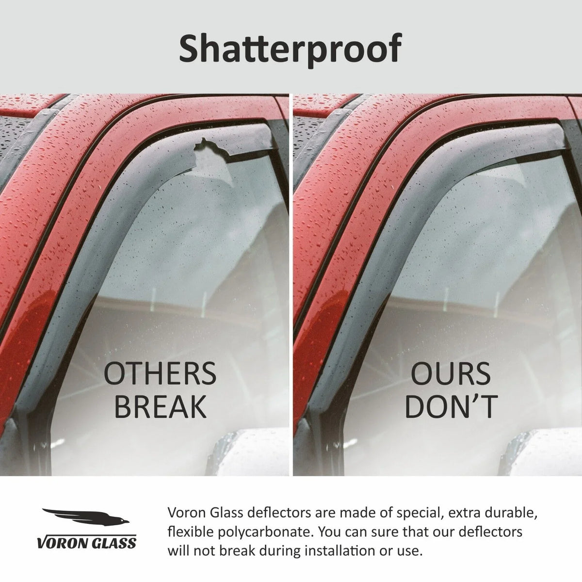 for Extra 2016-2021 in-Channel Sedan, Window 4 Glass Pieces Durable Window Guards Visors, Honda - Rain Voron Vent Deflectors, 200508 Civic