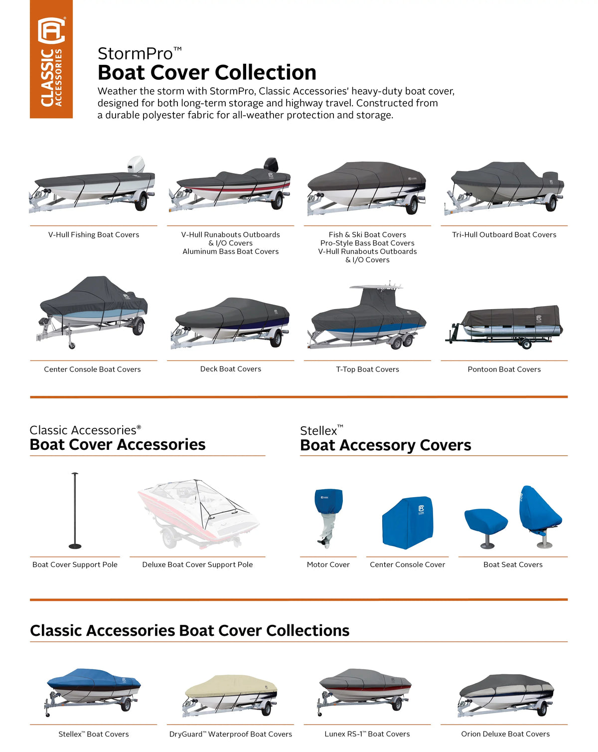 98 long - Classic Heavy-Duty Accessories Boat 16 x StormPro Center boats Console Fits ft 18.5 in Cover, wide