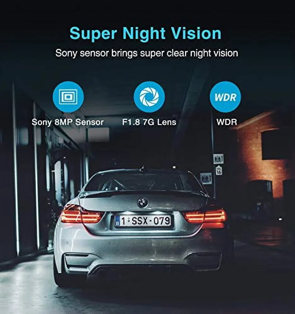 3840x2160P Ultra Camera VIOFO Sensor Parking Motion Recording 4K Cam Wi-Fi, Dash 4K Buffered Dash Mode, Pro 8MP WDR, Detection, HD G-Sensor, GPS A129 Loop