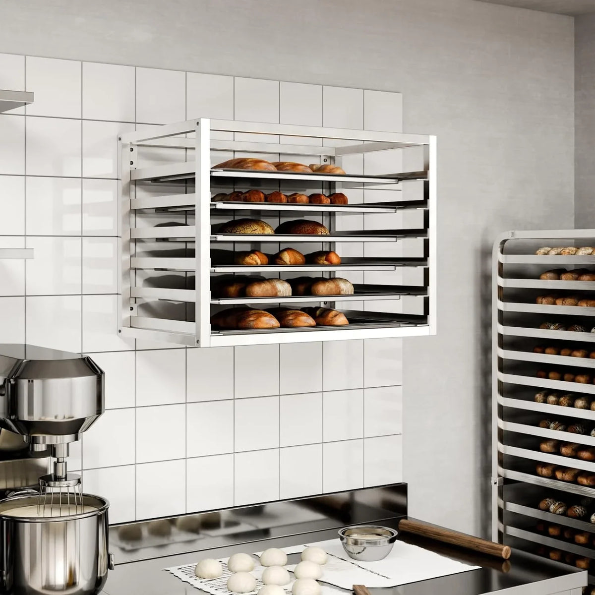 28" Pan Rack Wall Sheet 21". x Pans. x Sheet/Bun Mounted Fits Full-dimension - 18" 6