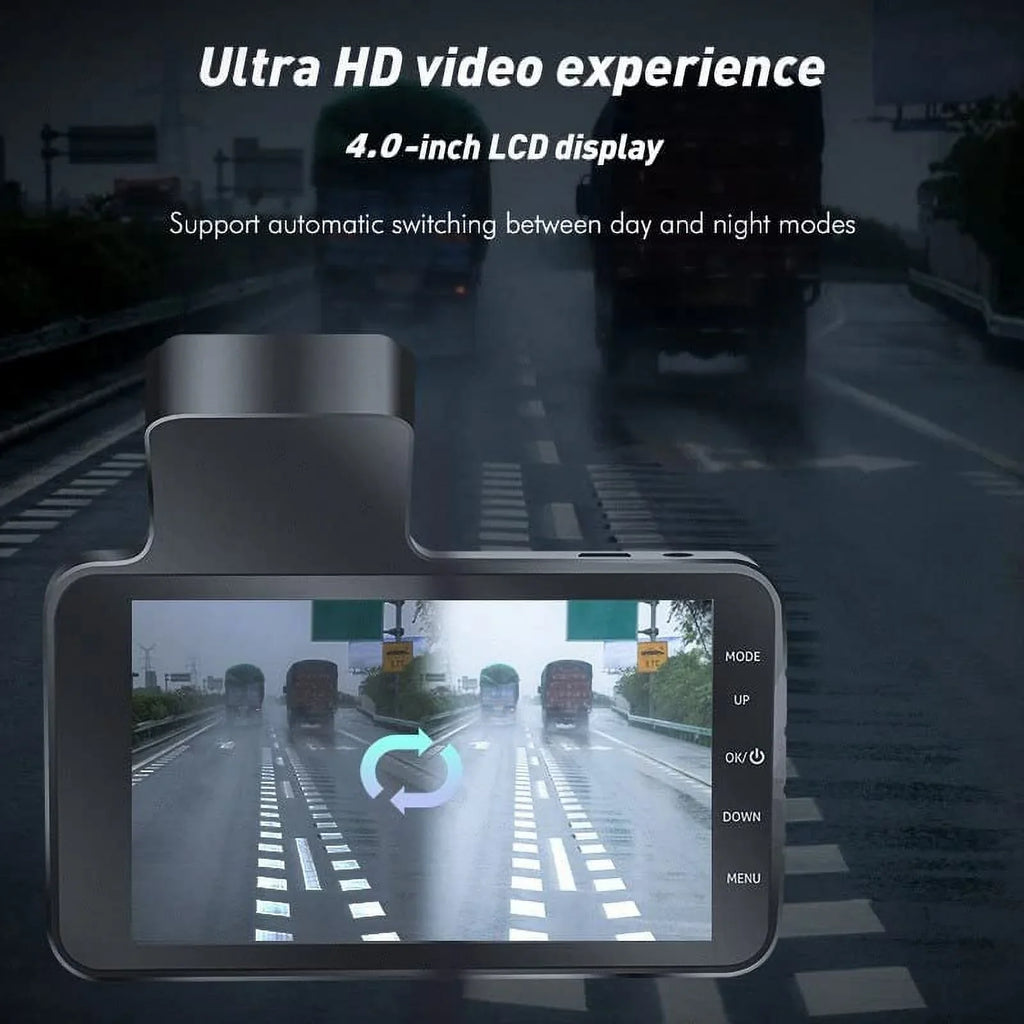 Recorder Dash Bileeko 1080P 4" Car RV Car Camera Dual Van Truck Pickup Cam for DVR Lens Video SUV