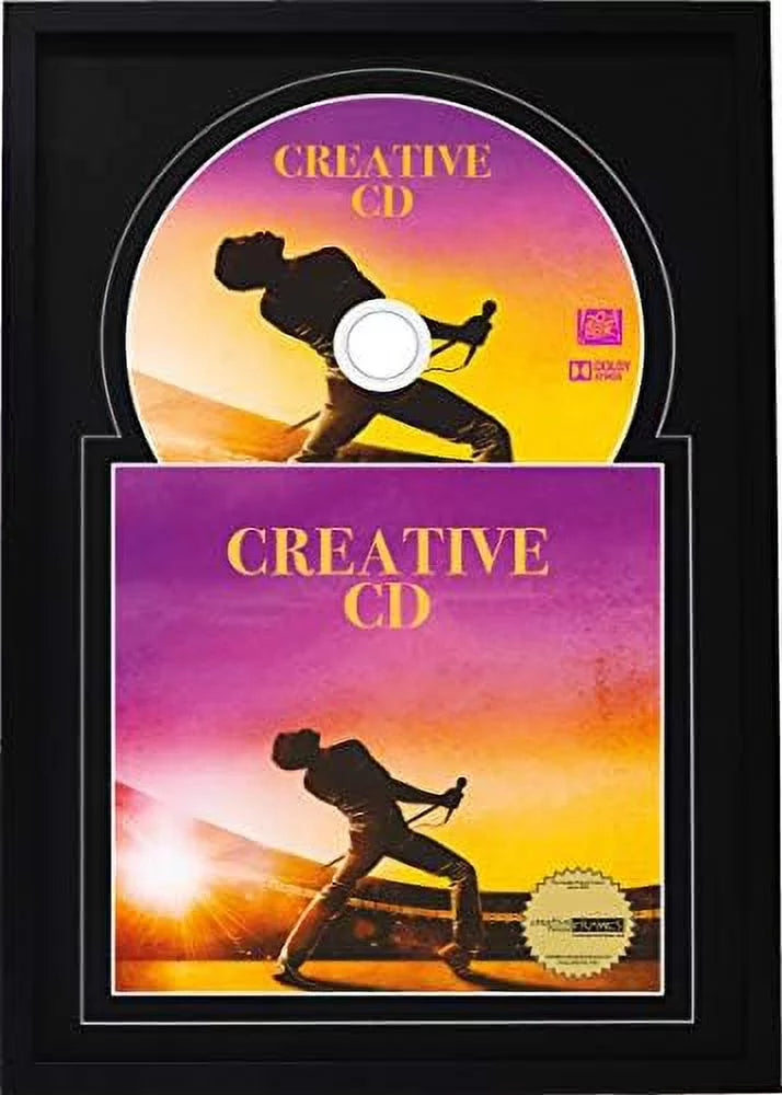 And Black-Black Music X Matting Disc Dia. 7/8-Inch Jukebox With Wall Displays 4 12" Frame Self Hanger Art Double Cover Standing