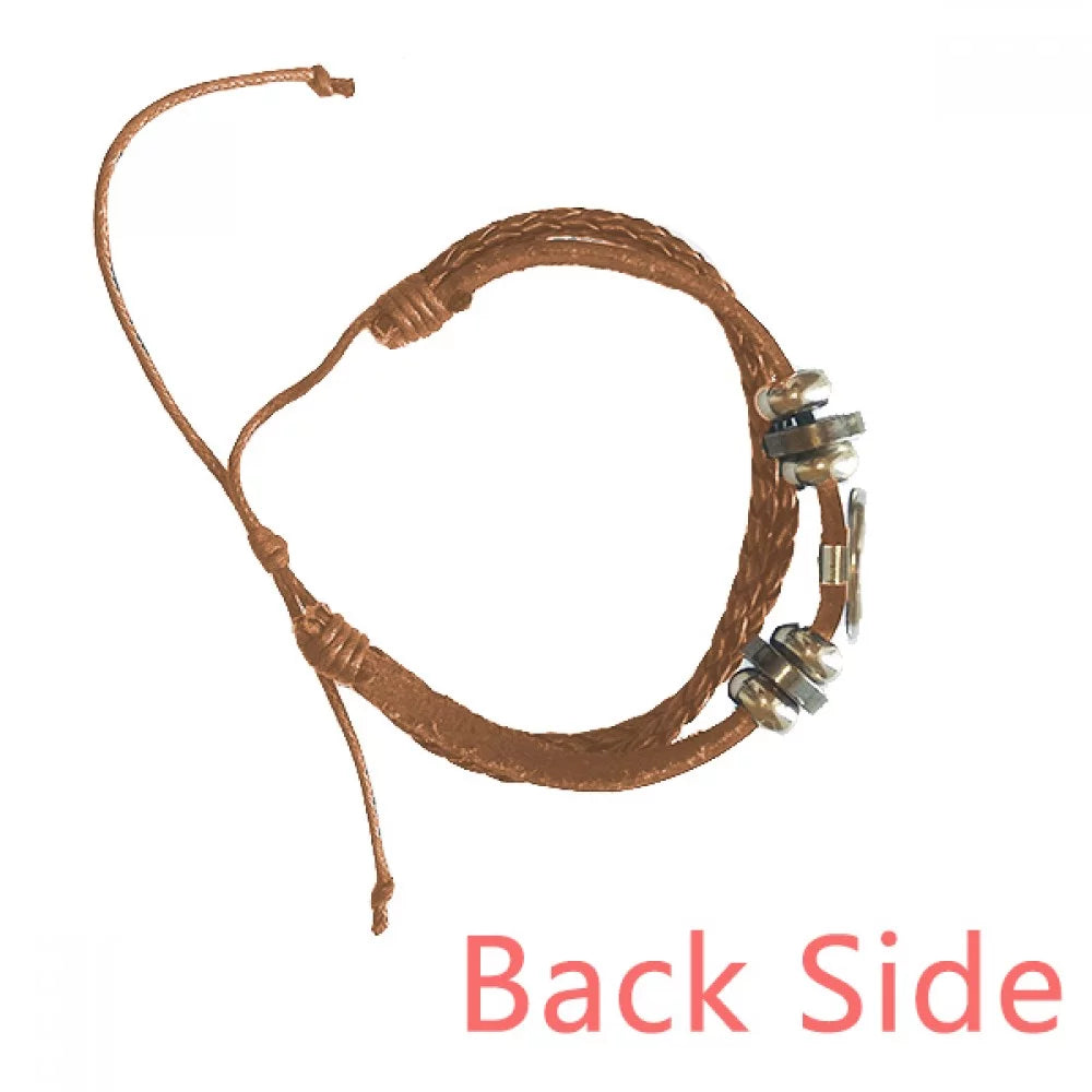 Leather Wristband Characters Bracelet Ornament Jewelry Stylish Saturday