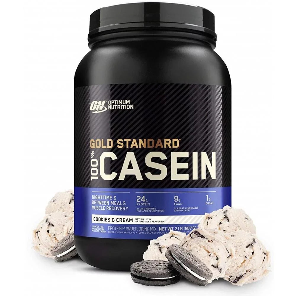 100% 1.81 & 24 Cream, 27 Casein, Nutrition, Standard Gold Servings Powder, lbs, g Optimum Protein Cookies