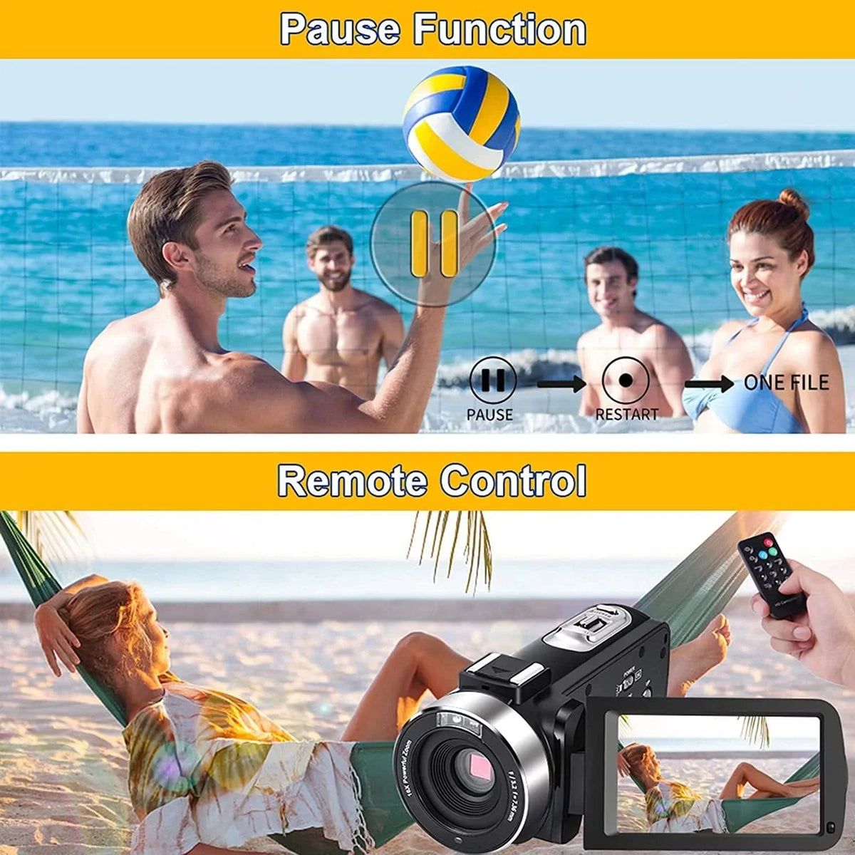MP Vision IPS Camera Camera Camcorders Zoom Inch Remote Recorder Camera Camcorder 24.0 Vlogging Control Night Batteries 1080P Video 2 IR HD with Full 30FPS 16X 3.0 Screen