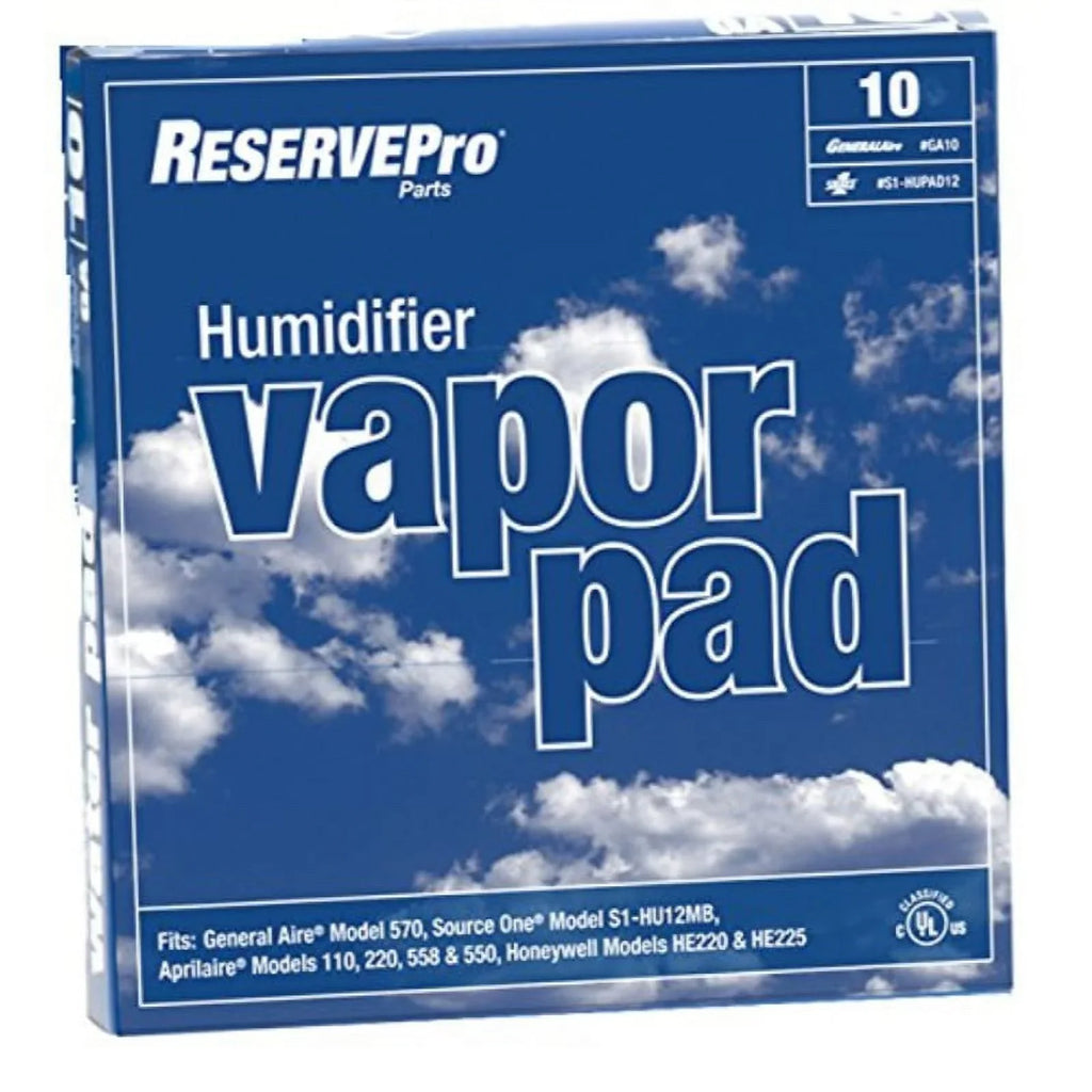 10.25" 1.75" 10" GeneralAire GA10 x x Pad, Vapor