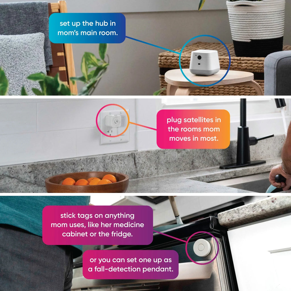 Dispatch Care – Nomo 24/7 Care™ Alerts, Automatic Secure Kit 911 Caregiving Connected Smart Support, Monitoring, Essential
