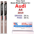 2) Beam A4 2019 Audi (Set Blade of Wipers