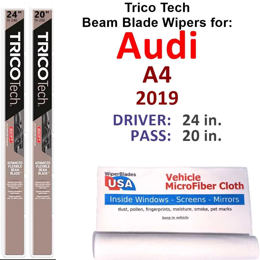 2) Beam A4 2019 Audi (Set Blade of Wipers
