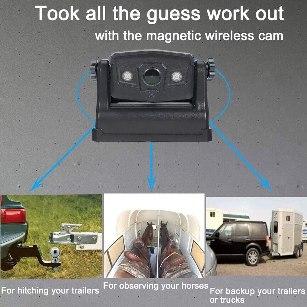 Camera, JahyShow View, Reliable Wireless WiFi 9600mAh Backup Front/Rear Battery Magnetic for