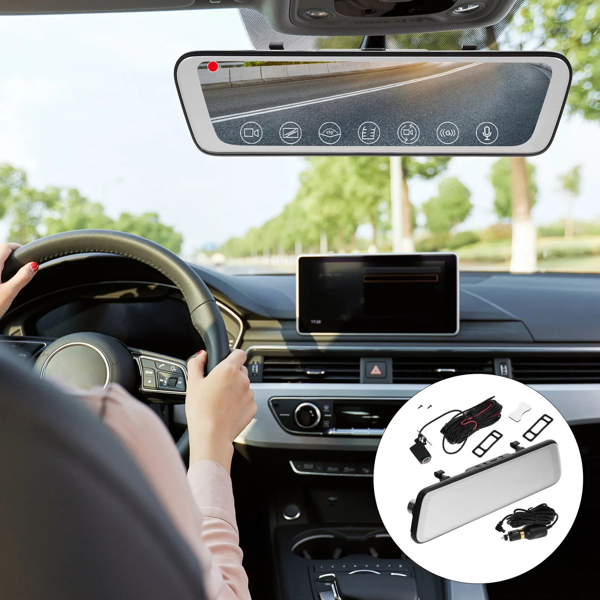 Camera Front Car Backup 1080P Camera Recorder and Camera Vehicles Dash Rear Driving Dash Cheefull Recorder