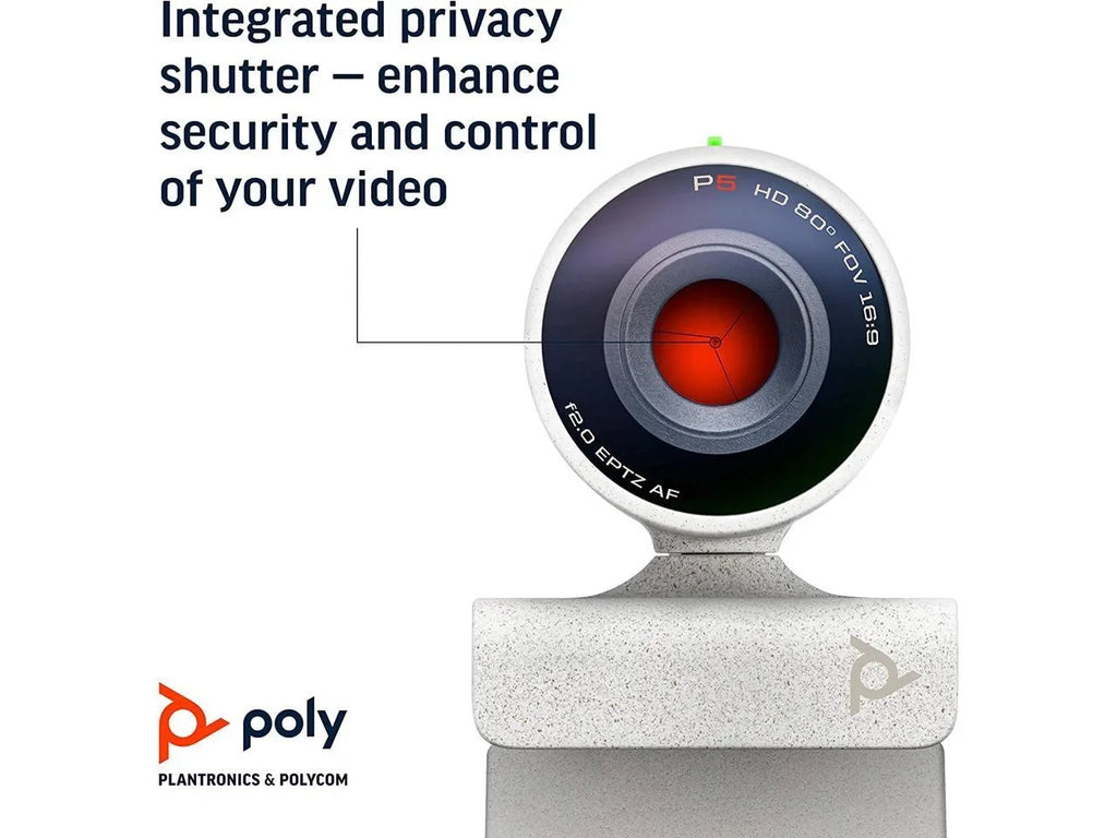 Headset Conferencing & Wired Polycom) Video - Audio Certified P5 Teams 3325 Camera - with - Studio USB-A Poly HD Kit Zoom (Plantronics & Stereo Headset + Webcam Blackwire Professional for 1080p