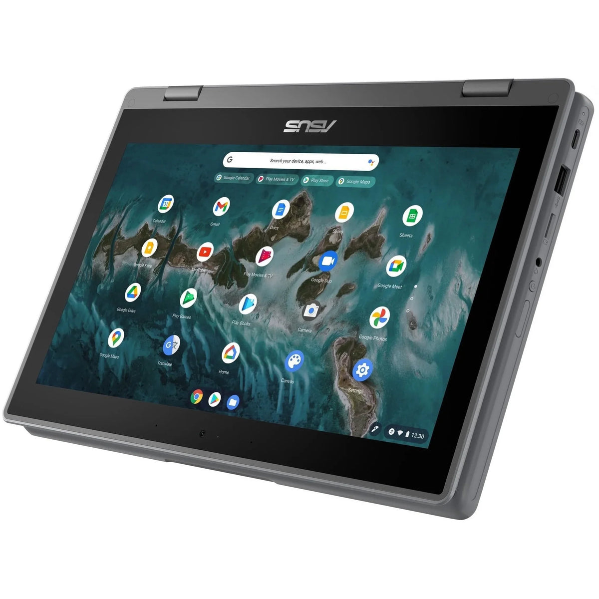 SSD, 11.6" Flip Celeron Asus Chromebook CR1100FKA-YZ184T 64GB N5100, ChromeOS, Touchscreen, Intel