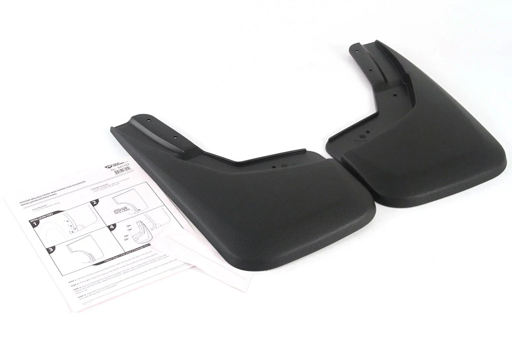 Piece Splash Molded Set Sierra, Only) Set Flaps Red Fit Silverado Front Only Custom 2015-2018 GMC Auto 1500 Chevy 2014-2018 (Not Pair Silverado Mud 3500 Chevy 2500 & Hound 2 22894857
