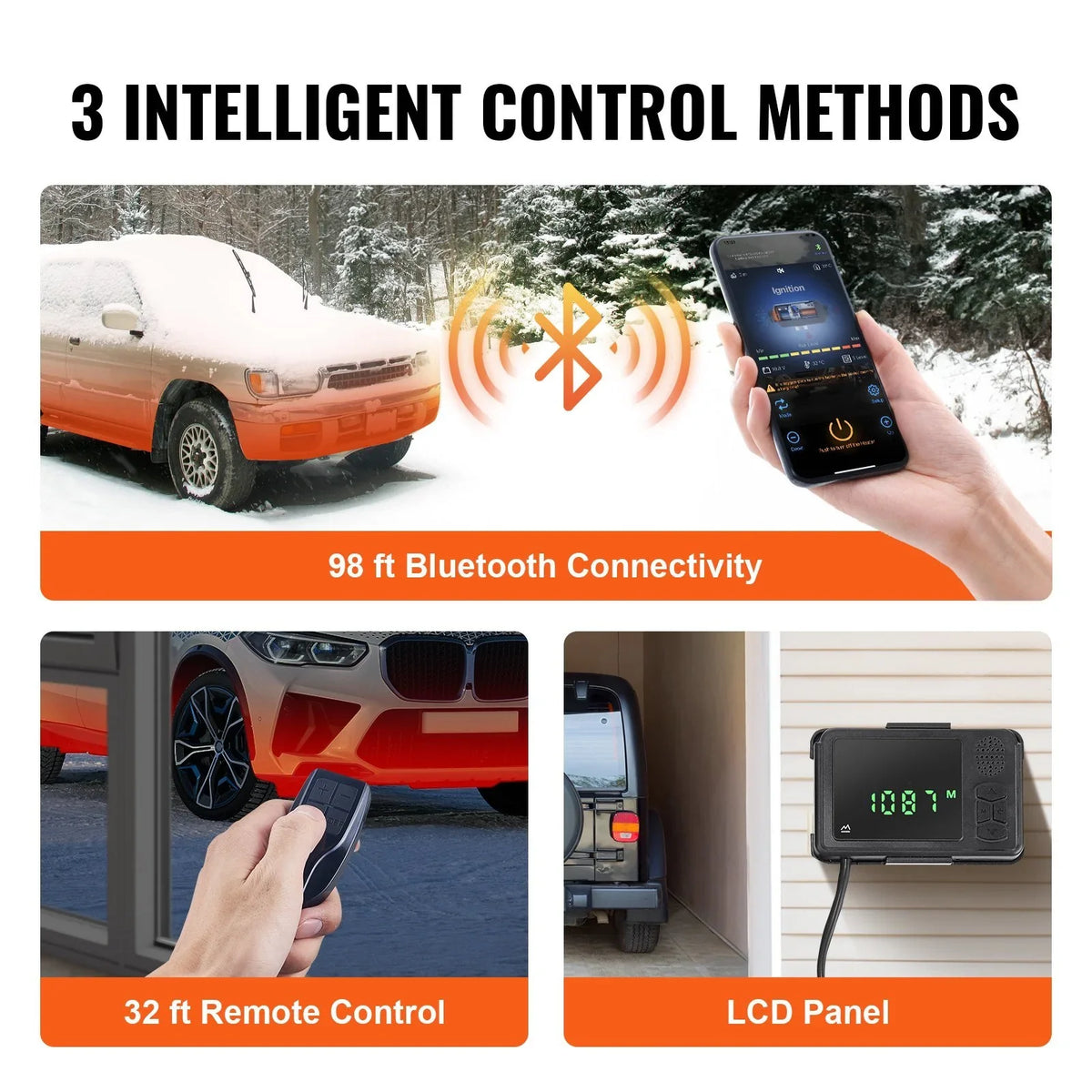 Heater Trailer with VEVOR Van Adjustment, App Control Altitude Heater Heater, Air Indoors Boat Diesel and LCD, Camper for Remote RV 5KW 12V Diesel And Diesel Bluetooth Parking Automatic Control