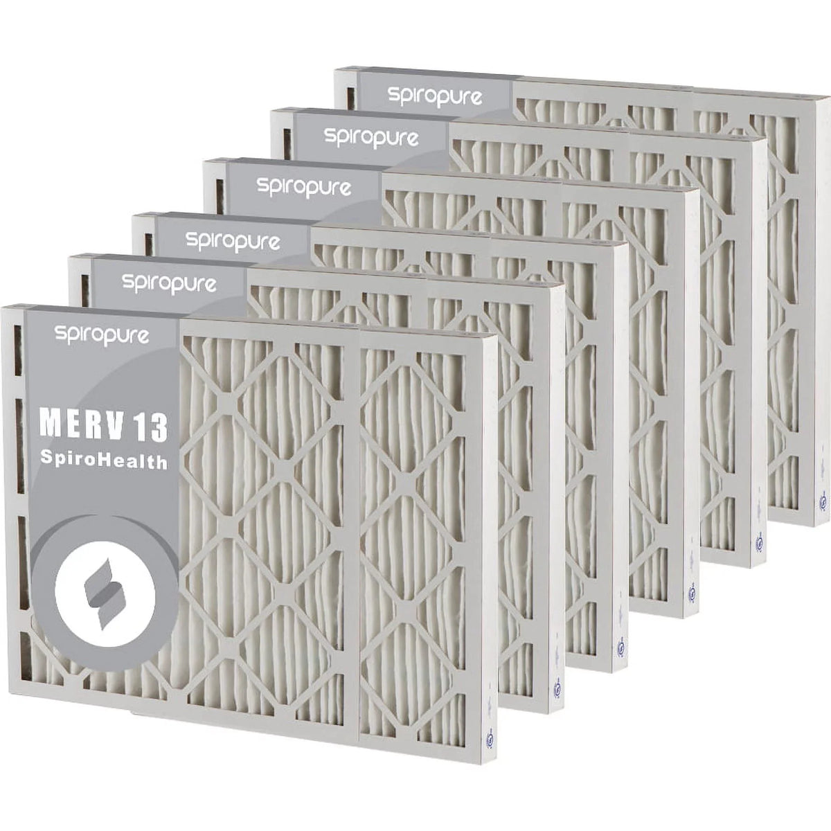 (6 Made SpiroPure MERV Filter 18x32x2 13 Pleated in - Filters Air USA Pack)