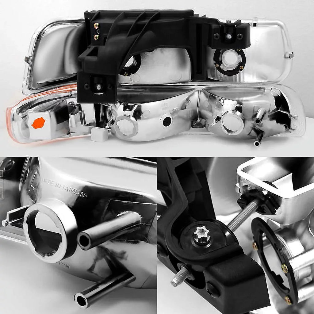 With For Headlights Pair | Tahoe 00-06 Replacement Bumper - | Lights 99-02 Corner Set Silverado AKKON Chevy Suburban Clear