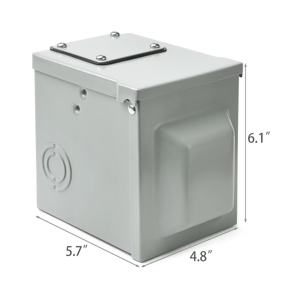 for RV MICTUNING Camper Lockable RV Outlet Amp RV Box Trailer Motorhome Travel Power 14-50R Electrical NEMA Weatherproof exterior 125/250V, Panel Power Receptacle Gray 50 Box Enclosed Plug,
