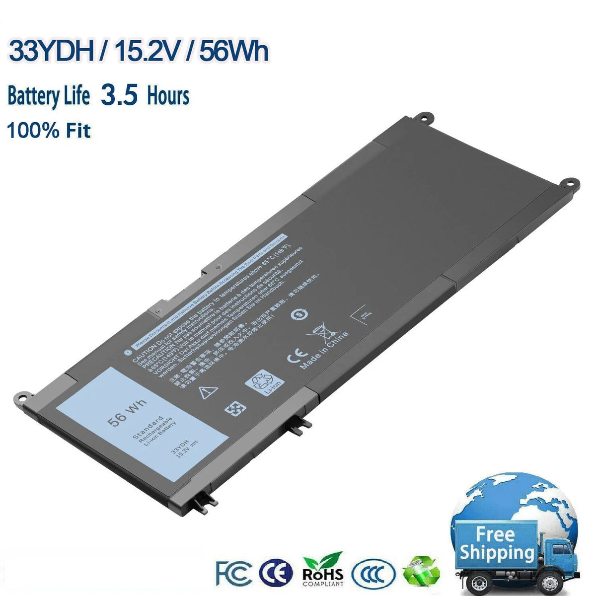 7000 Battery 17 Laptop 15 For 7779 Inspiron G3 33YDH 7778 2in1 7786 7773