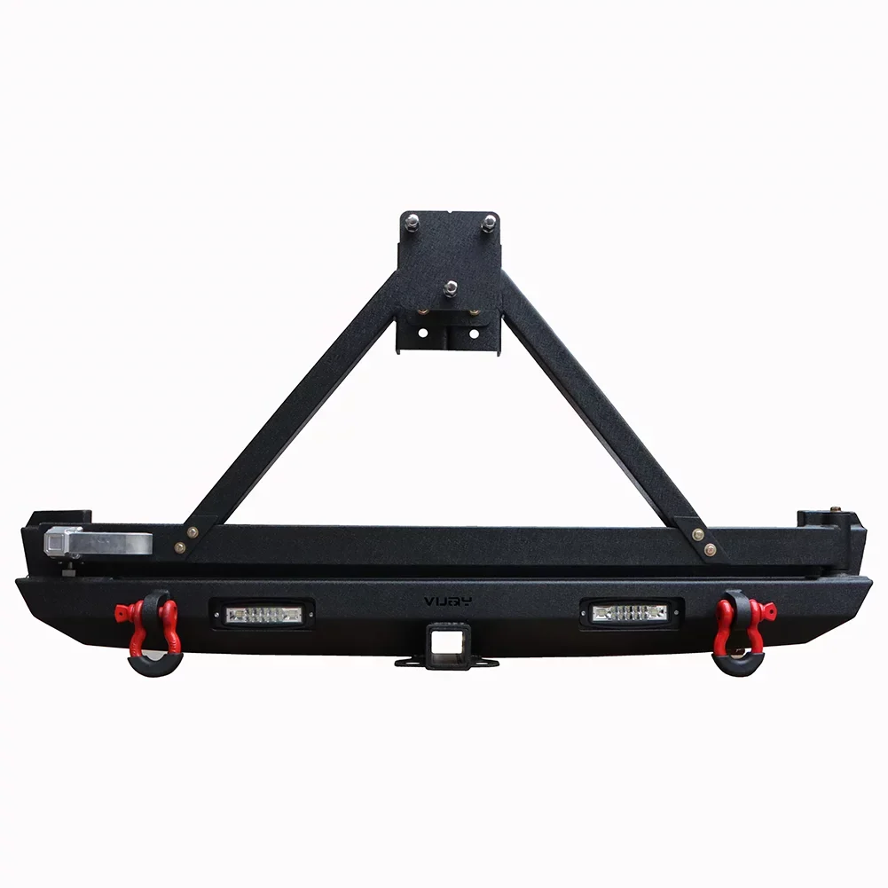 Lights Cherokee Bumper Jeep W/Spare 1984-2001 Ronghui Steel Tire & Carrier For Rear XJ