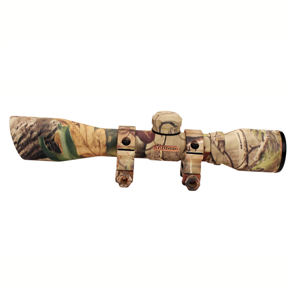 TG8504CD Realtree 100 32mm 4x Compact Truglo ft Obj 22.5 Tube 1" Diamond yds APG @ FOV