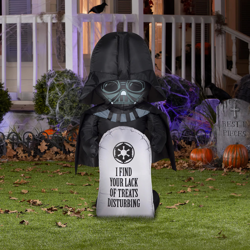 Tombstone Darth Inflatable, with Airblown 3.5' Airblown Yard Vader Stylized