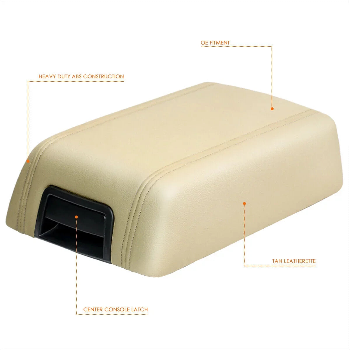 Beige Lid Latch Teledu Repair Lincoln Armrest For Console Center Cover Top Kit