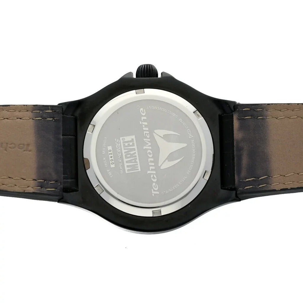 PVD Marvel Hulk Quartz Leather Men's MV3H08 Plated Steel Technomarine Watch