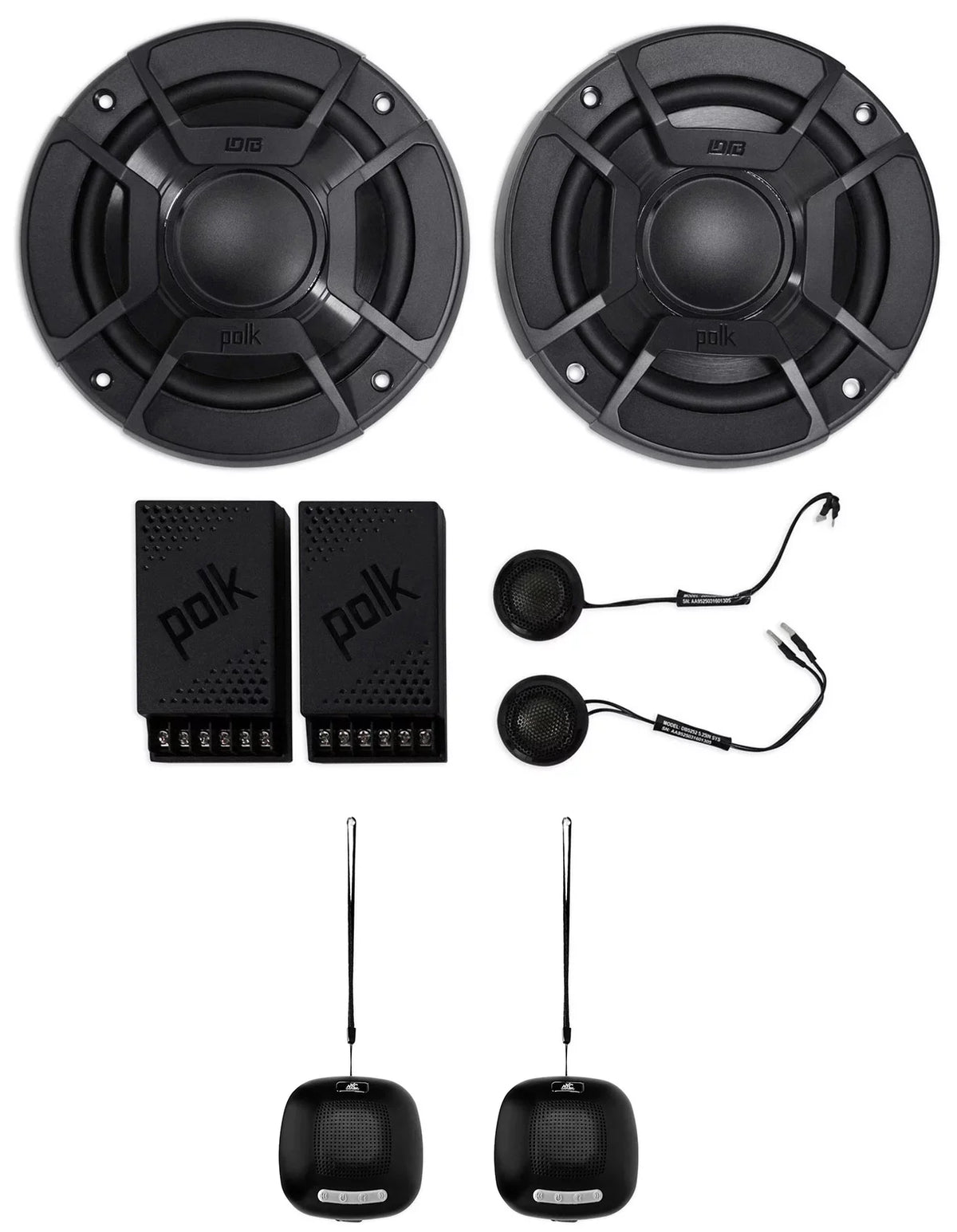 Audio DB5252 Component Speakers+2) 600w 5.25" Polk Speaker Car/Marine