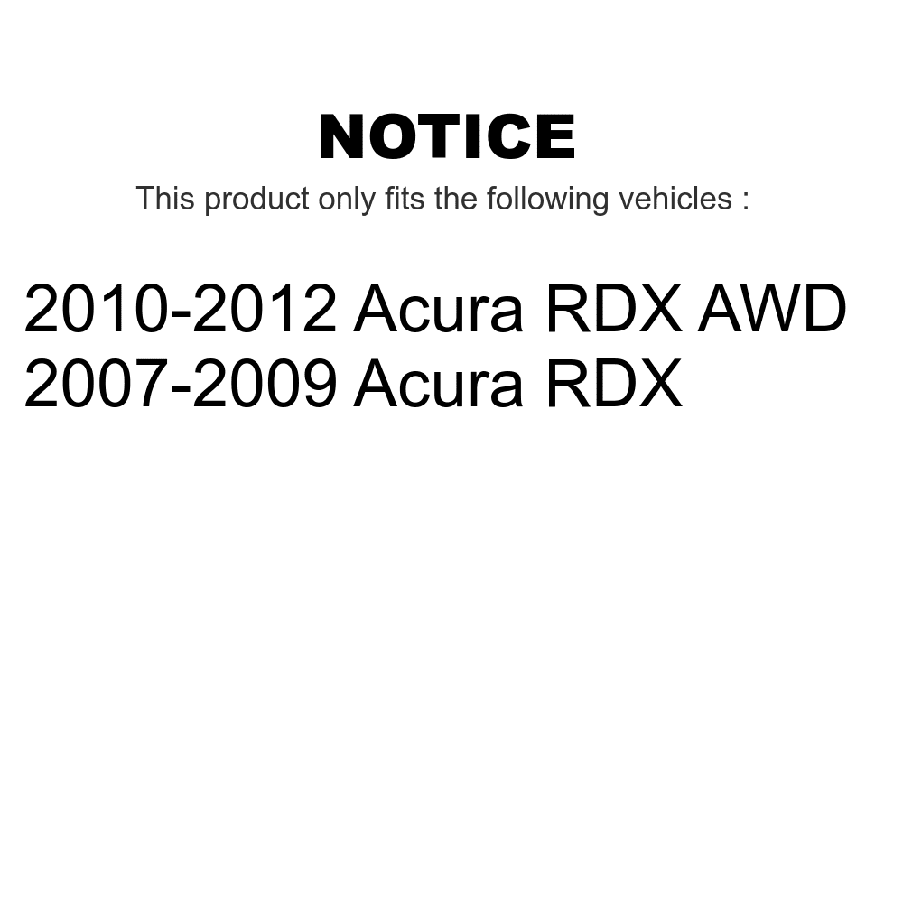 Ceramic For Pads Transit And Auto K8A-100540 RDX - Rotors Disc Kit Acura Rear Brake