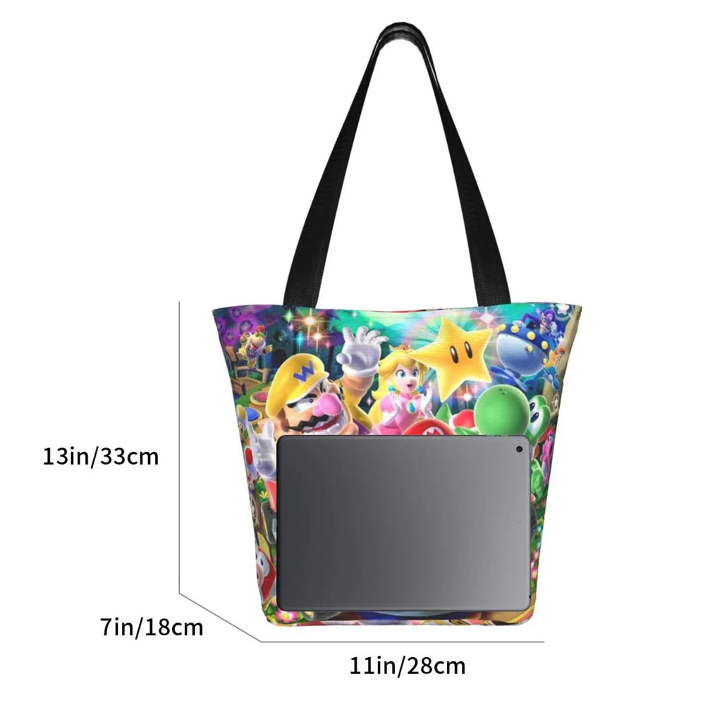 Work Tote Shopping Beach Business Large For Women's Capacity Shoulder Super Poster Handbag Travel Bag School Mario