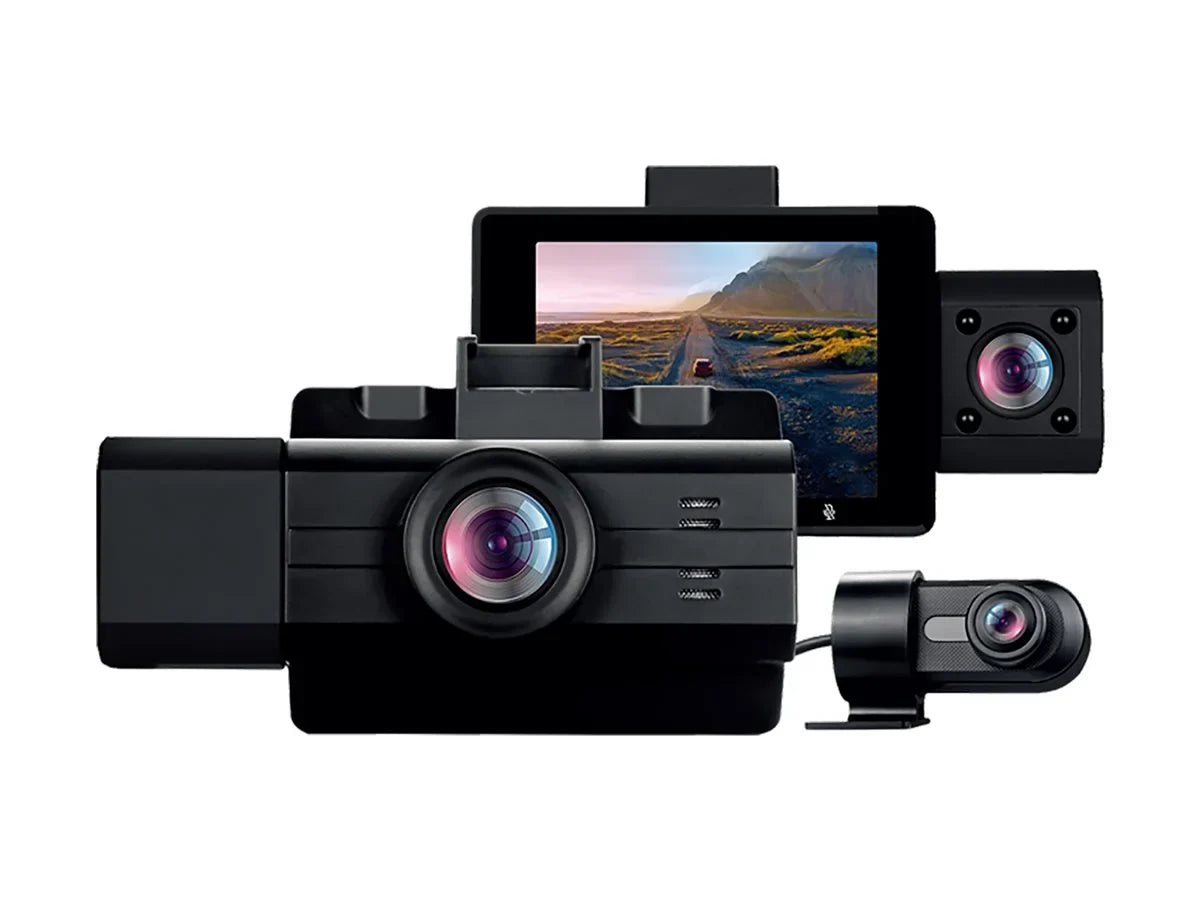 3-Channel Angle View Cabin Pro Scout - Edition View, Adesso G-Sensor Front Surveillance myGEKOgear View, Wide GOSP32G Dash - Rear Cam 2K with by